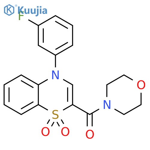 4-(3-fluorophenyl)-2-(morpholine-4-carbonyl)-4H-1lambda6,4-benzothiazine-1,1-dione structure