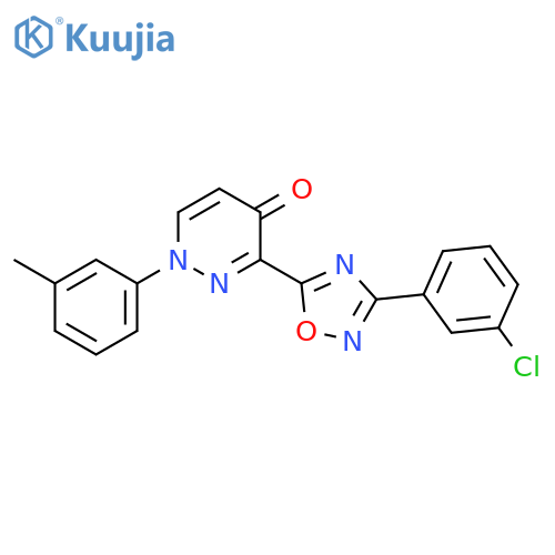 3-[3-(3-chlorophenyl)-1,2,4-oxadiazol-5-yl]-1-(3-methylphenyl)-1,4-dihydropyridazin-4-one structure