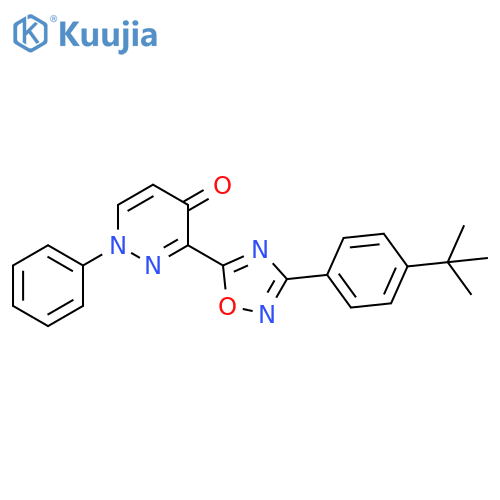3-[3-(4-tert-butylphenyl)-1,2,4-oxadiazol-5-yl]-1-phenyl-1,4-dihydropyridazin-4-one structure