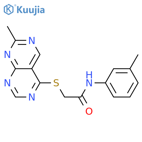 N-(3-methylphenyl)-2-({7-methylpyrimido[4,5-d][1,3]diazin-4-yl}sulfanyl)acetamide structure