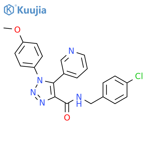 N-[(4-chlorophenyl)methyl]-1-(4-methoxyphenyl)-5-(pyridin-3-yl)-1H-1,2,3-triazole-4-carboxamide structure