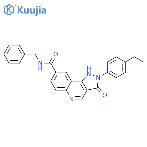 N-benzyl-2-(4-ethylphenyl)-3-oxo-2H,3H,5H-pyrazolo[4,3-c]quinoline-8-carboxamide structure