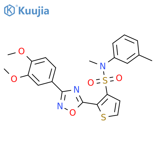 2-[3-(3,4-dimethoxyphenyl)-1,2,4-oxadiazol-5-yl]-N-methyl-N-(3-methylphenyl)thiophene-3-sulfonamide structure