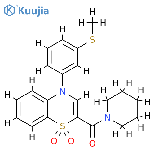 4-[3-(methylsulfanyl)phenyl]-2-(piperidine-1-carbonyl)-4H-1lambda6,4-benzothiazine-1,1-dione structure