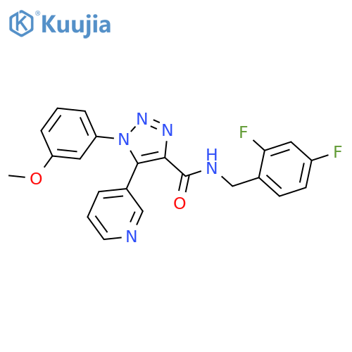 N-[(2,4-difluorophenyl)methyl]-1-(3-methoxyphenyl)-5-(pyridin-3-yl)-1H-1,2,3-triazole-4-carboxamide structure