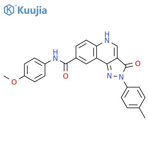 N-(4-methoxyphenyl)-2-(4-methylphenyl)-3-oxo-2H,3H,5H-pyrazolo[4,3-c]quinoline-8-carboxamide structure