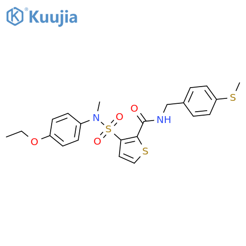 3-[(4-ethoxyphenyl)(methyl)sulfamoyl]-N-{[4-(methylsulfanyl)phenyl]methyl}thiophene-2-carboxamide structure