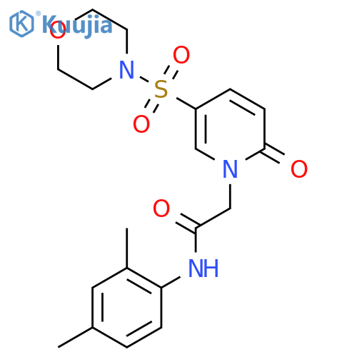 N-(2,4-dimethylphenyl)-2-[5-(morpholine-4-sulfonyl)-2-oxo-1,2-dihydropyridin-1-yl]acetamide structure