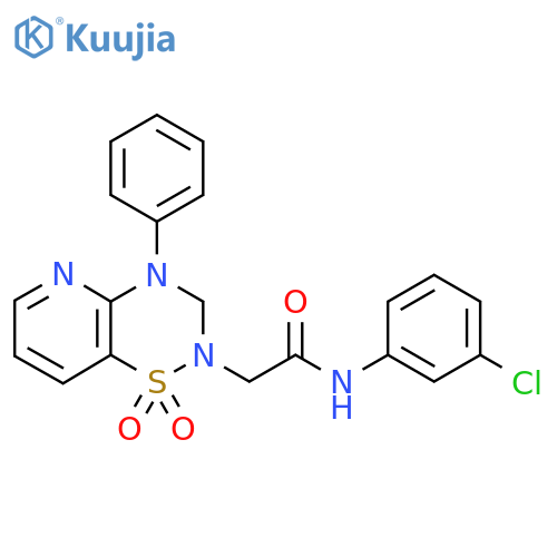 N-(3-chlorophenyl)-2-{1,1-dioxo-4-phenyl-2H,3H,4H-1lambda6-pyrido2,3-e1,2,4thiadiazin-2-yl}acetamide structure