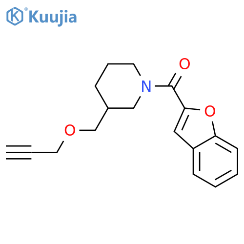 1-(1-benzofuran-2-carbonyl)-3-(prop-2-yn-1-yloxy)methylpiperidine structure