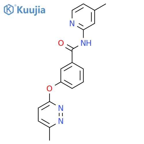 3-(6-methylpyridazin-3-yl)oxy-N-(4-methylpyridin-2-yl)benzamide structure