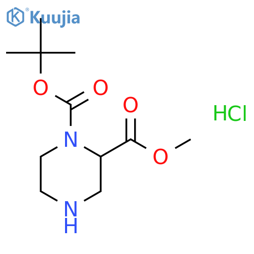 (S)-1-tert-Butyl 2-methyl piperazine-1,2-dicarboxylate hydrochloride structure