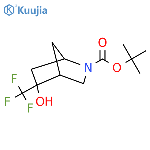 Tert-butyl 5-hydroxy-5-(trifluoromethyl)-2-azabicyclo[2.2.1]heptane-2-carboxylate structure