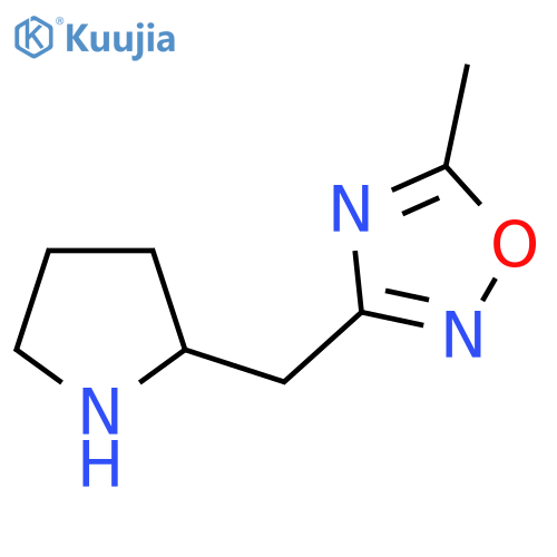 5-Methyl-3-(pyrrolidin-2-ylmethyl)-1,2,4-oxadiazole structure