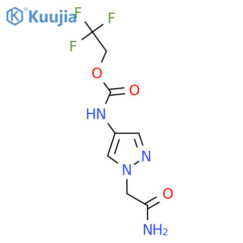 2,2,2-trifluoroethyl N-1-(carbamoylmethyl)-1H-pyrazol-4-ylcarbamate structure