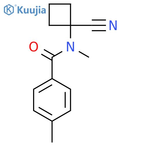 N-(1-cyanocyclobutyl)-N,4-dimethylbenzamide structure