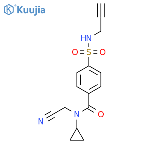N-(cyanomethyl)-N-cyclopropyl-4-[(prop-2-yn-1-yl)sulfamoyl]benzamide structure