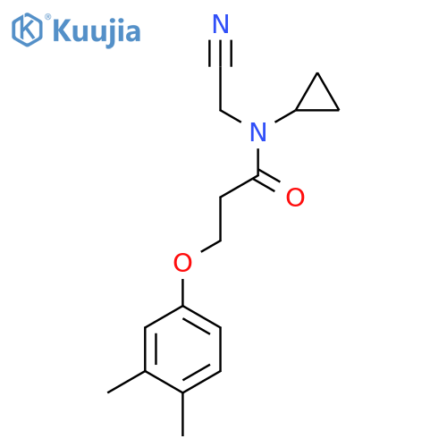 N-(cyanomethyl)-N-cyclopropyl-3-(3,4-dimethylphenoxy)propanamide structure