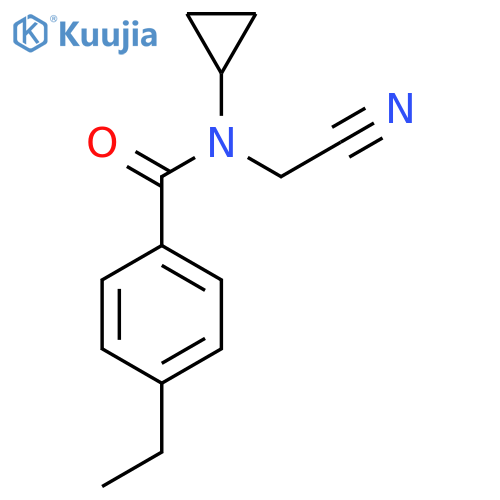 N-(cyanomethyl)-N-cyclopropyl-4-ethylbenzamide structure