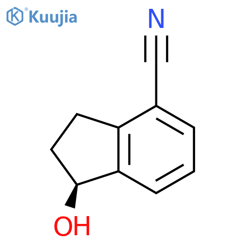 (S)-1-hydroxy-2,3-dihydro-1H-indene-4-carbonitrile structure