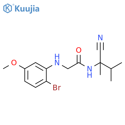 Acetamide, 2-[(2-bromo-5-methoxyphenyl)amino]-N-(1-cyano-1,2-dimethylpropyl)- structure
