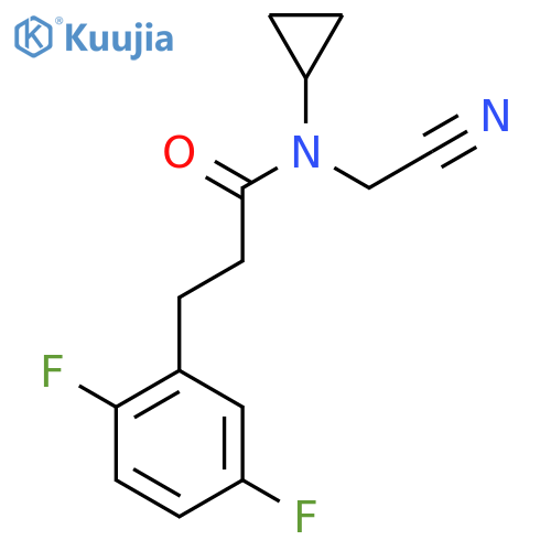 N-(cyanomethyl)-N-cyclopropyl-3-(2,5-difluorophenyl)propanamide structure