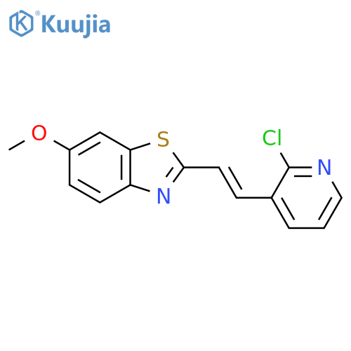 2-[2-(2-Chloropyridin-3-yl)ethenyl]-6-methoxy-1,3-benzothiazole structure
