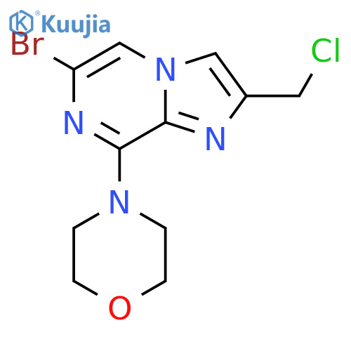 4-(6-Bromo-2-(chloromethyl)imidazo[1,2-A]pyrazin-8-YL)morpholine structure