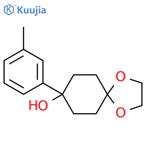 8-m-Tolyl-1,4-dioxa-spiro[4.5]decan-8-ol structure