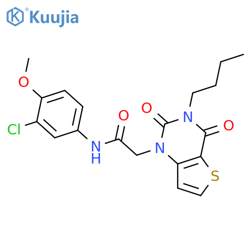 2-{3-butyl-2,4-dioxo-1H,2H,3H,4H-thieno[3,2-d]pyrimidin-1-yl}-N-(3-chloro-4-methoxyphenyl)acetamide structure