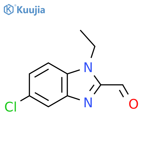 5-chloro-1-ethyl-1H-1,3-benzodiazole-2-carbaldehyde structure