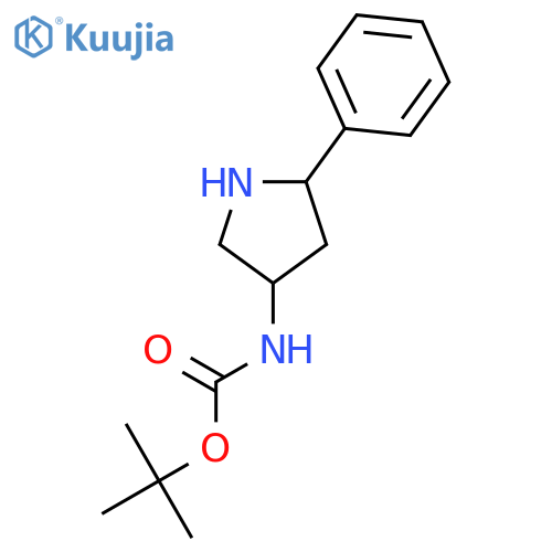 tert-butyl N-(5-phenylpyrrolidin-3-yl)carbamate structure
