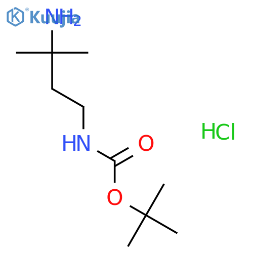 tert-Butyl (3-amino-3-methylbutyl)carbamate hydrochloride structure