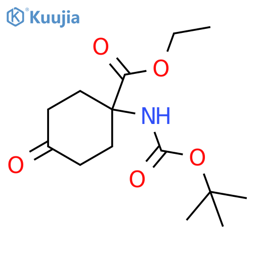 ethyl 1-{[(tert-butoxy)carbonyl]amino}-4-oxocyclohexane-1-carboxylate structure