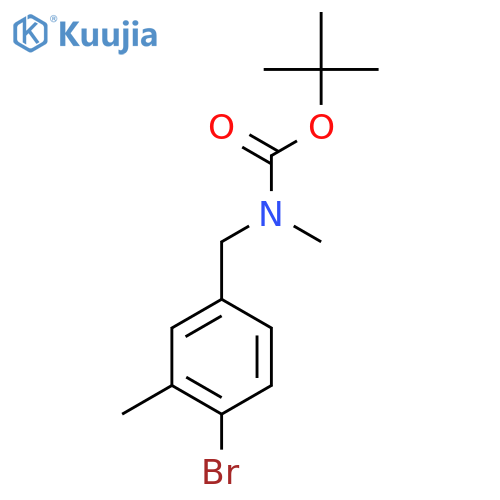 tert-butyl N-(4-bromo-3-methylphenyl)methyl-N-methylcarbamate structure