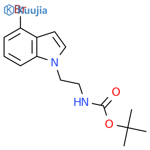 tert-butyl N-2-(4-bromo-1H-indol-1-yl)ethylcarbamate structure