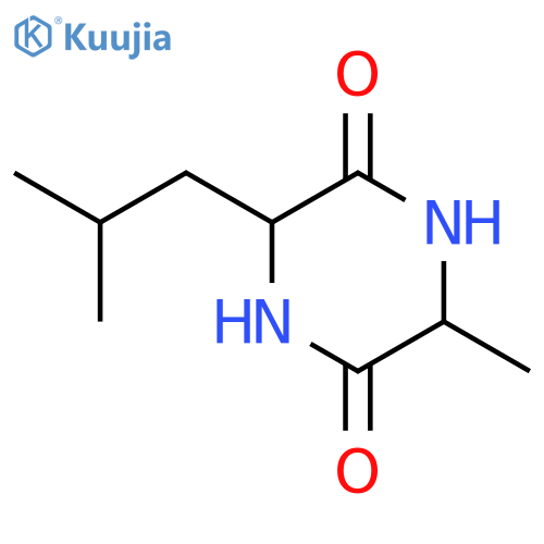 rac-(3R,6S)-3-methyl-6-(2-methylpropyl)piperazine-2,5-dione structure