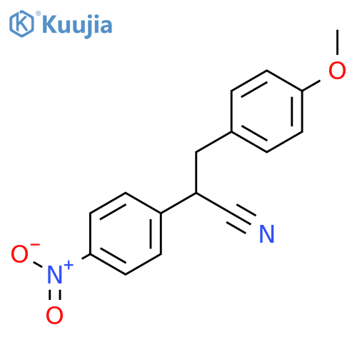 3-(4-Methoxyphenyl)-2-(4-nitrophenyl)propanenitrile structure