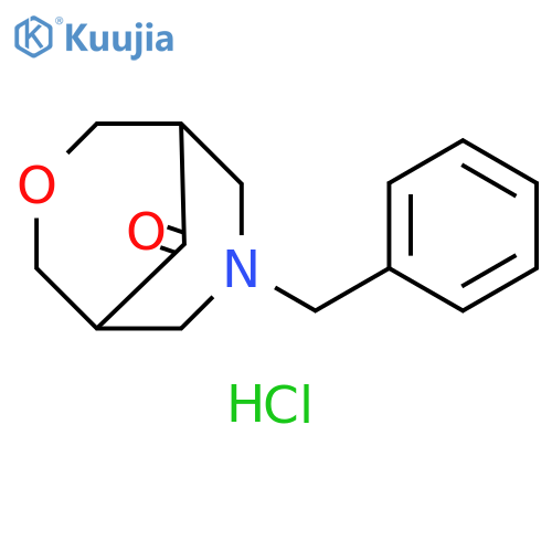 7-benzyl-3-oxa-7-azabicyclo[3.3.1]nonan-9-one hydrochloride structure