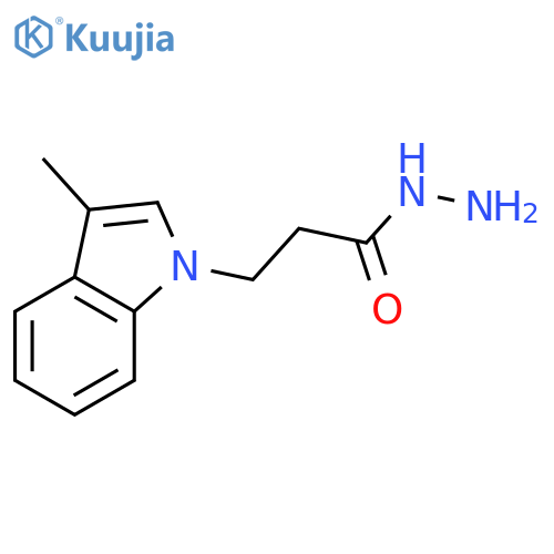 3-(3-methyl-1H-indol-1-yl)propanehydrazide structure
