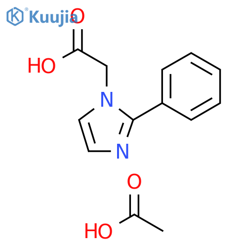 (2-phenyl-1H-imidazol-1-yl)acetic acid acetate structure