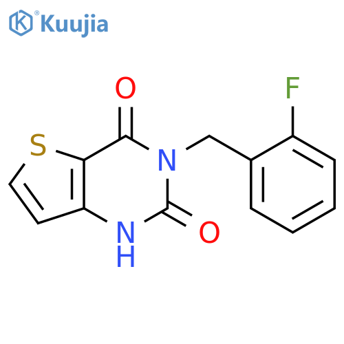 3-[(2-Fluorophenyl)methyl]-1H,2H,3H,4H-thieno[3,2-d]pyrimidine-2,4-dione structure