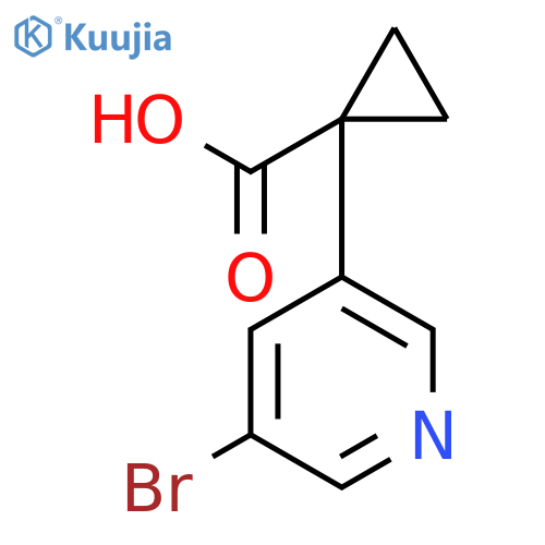 1-(5-bromopyridin-3-yl)cyclopropane-1-carboxylic acid structure