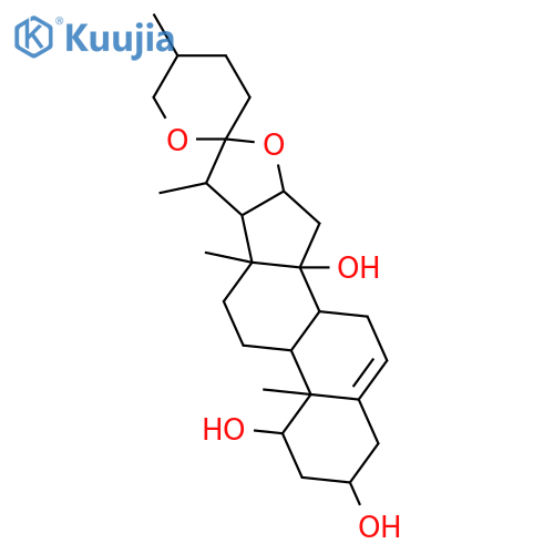 Spirost-5-ene-1,3,14-triol; (1β,3β,14α,22S,25R)-form structure