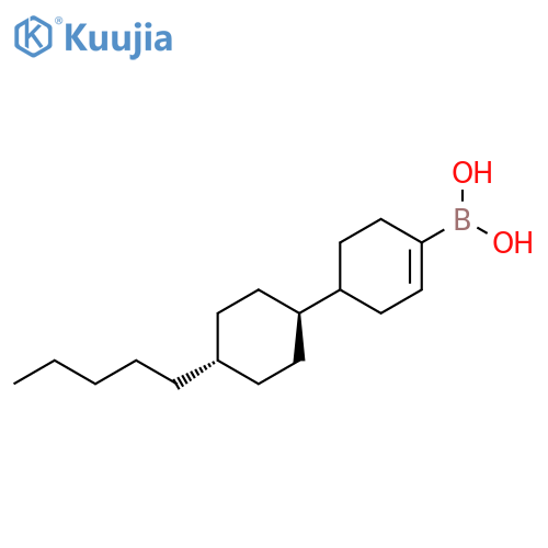 [trans-2-(4-pentylcyclohexyl)cyclohexen-1-yl]boronic acid structure