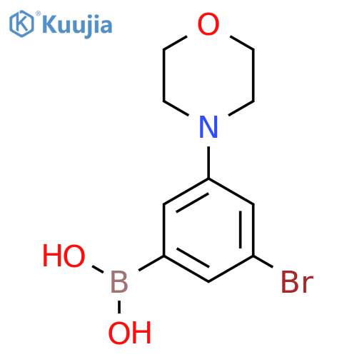 (3-Bromo-5-morpholinophenyl)boronic acid structure