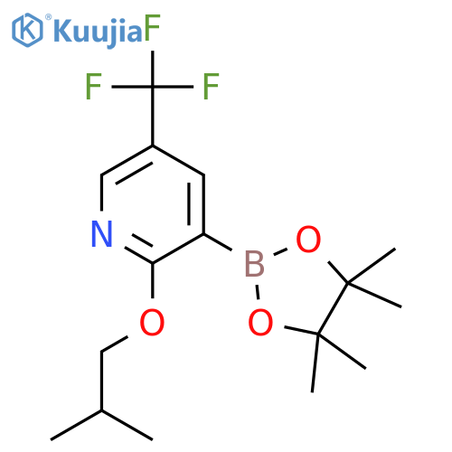 2-Isobutoxy-3-(4,4,5,5-tetramethyl-1,3,2-dioxaborolan-2-yl)-5-(trifluoromethyl)pyridine structure