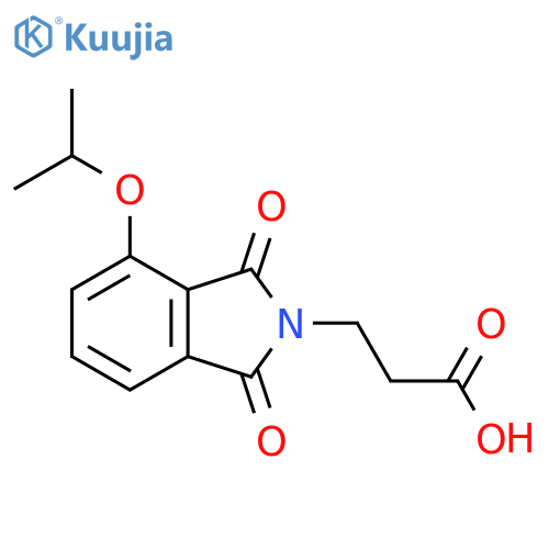 3-[1,3-dioxo-4-(propan-2-yloxy)-2,3-dihydro-1H-isoindol-2-yl]propanoic acid structure