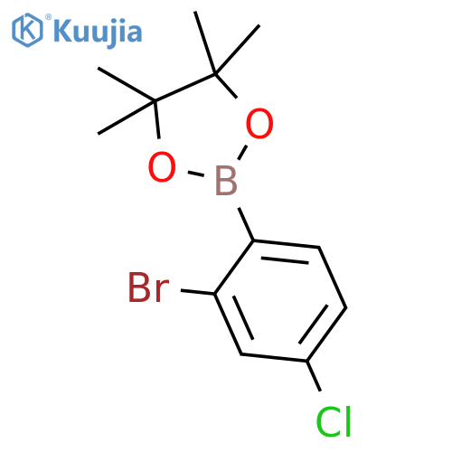 1,3,2-Dioxaborolane, 2-(2-bromo-4-chlorophenyl)-4,4,5,5-tetramethyl- structure