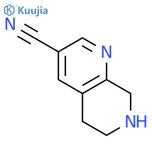 5,6,7,8-Tetrahydro-1,7-naphthyridine-3-carbonitrile structure